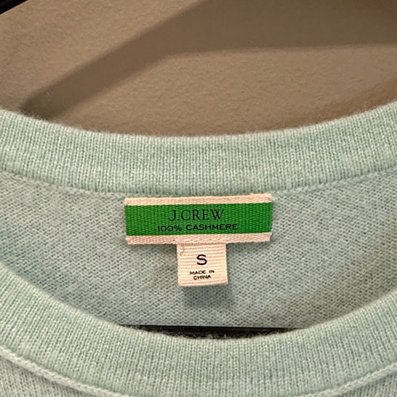J. Crew light blue Cashmere Knit tee size small - Picture 2 of 9